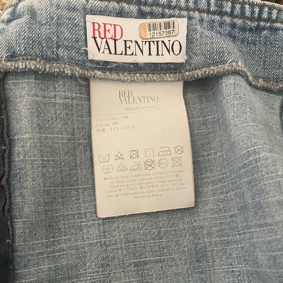 RED Valentino Patchwork Denim Dress Sz 48 (US 12) - Picture 6 of 6
